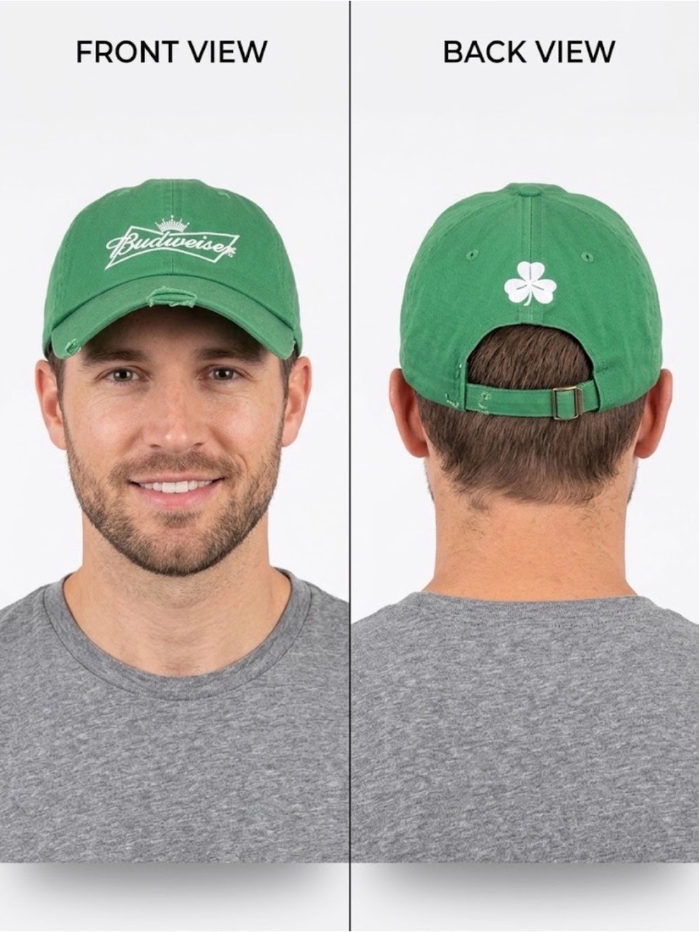 Budweiser Green St Patrick’s Day Shamrock Baseball Hat / Cap